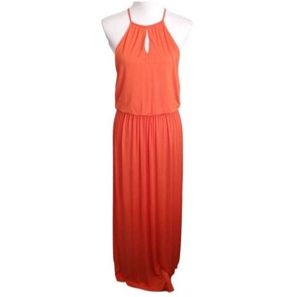 BAR III ORANGE KEY HOLE MAXI DRESS SZ.M EUC. - Picture 2 of 9